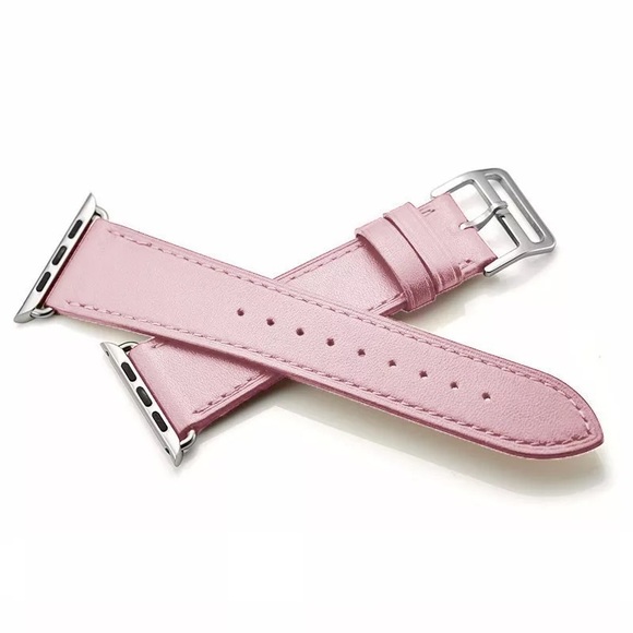 NEW Pink Leather band For Apple Watch - Picture 5 of 5